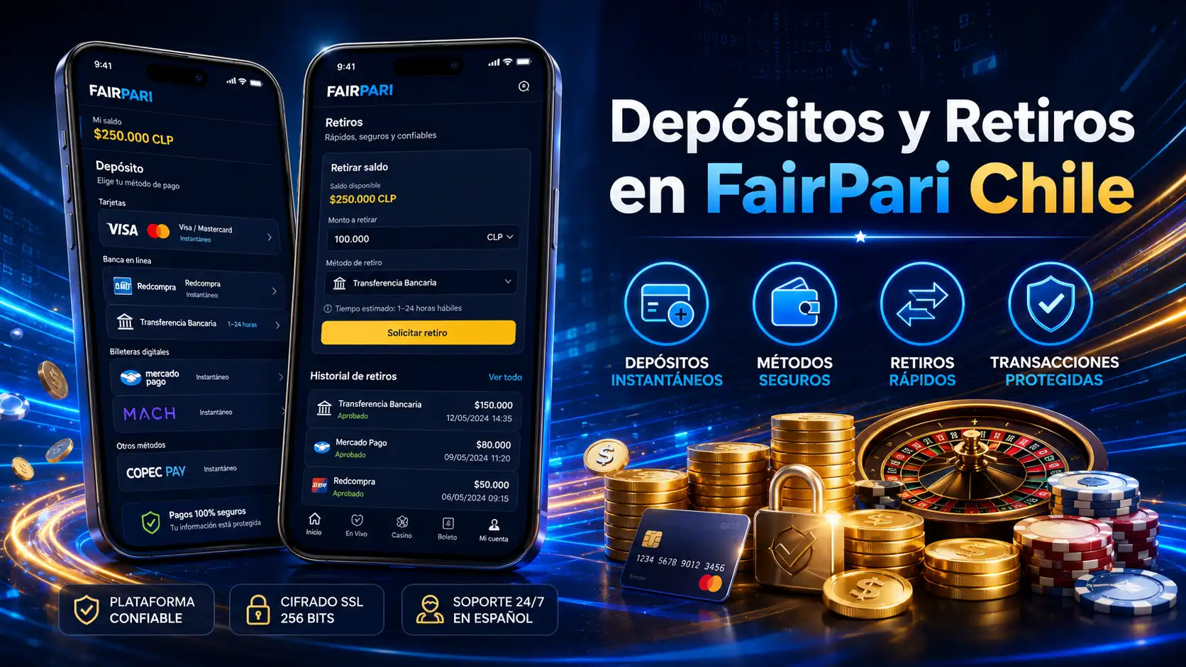 Depósitos y Retiros en FairPari Chile: Métodos de Pago en CLP